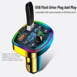 Car Bluetooth 5.0 FM Transmitter Wireless Adapter Mic Audio Receiver Auto MP3 Player 2.1A Dual USB Fast Charger Car Accessories - Image 5