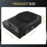 Hikity 800W 10" Ultra-Thin Subwoofer 12V Under-Seat Car Audio Active Subwoofer With Audio Cable Audio Processor Music Player - Image 5