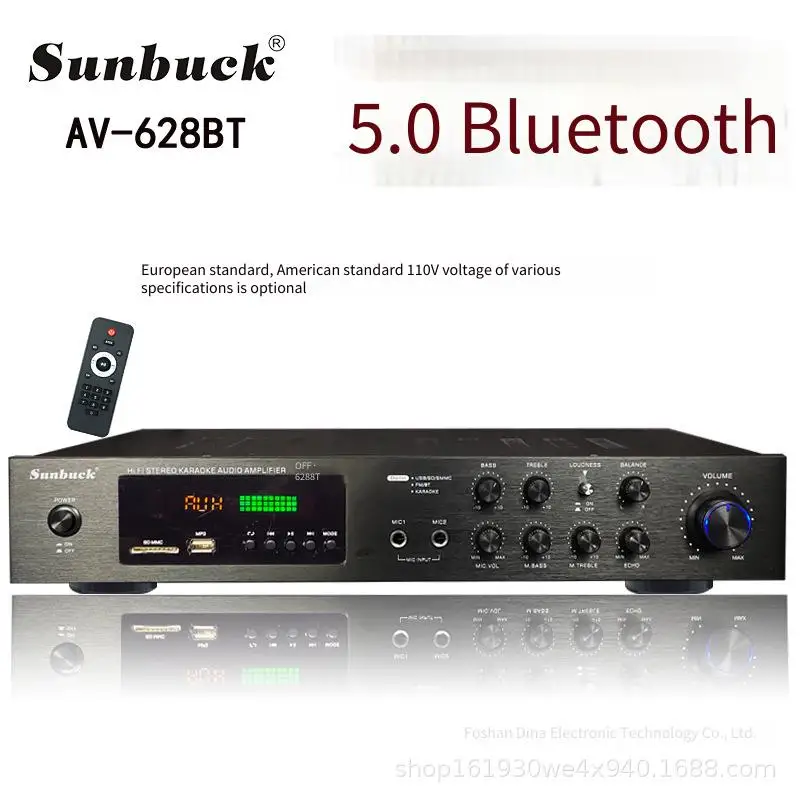S235cbfbcff0442bcb030fdf901da2f4f0.webp Bluetooth Sound Speaker Amplifier Stereo Audio Amplifier Audio Stereo System Components Ultra-heavy Bass High Power - Image 1