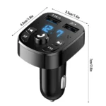 Car Charger FM Transmitter Bluetooth Audio Dual USB Car MP3 Player Autoradio Handsfree Charger 3.1A Fast Charger Car Accessories - Image 5
