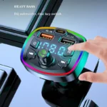 Car Bluetooth 5.0 FM Transmitter Wireless Adapter Mic Audio Receiver Auto MP3 Player 2.1A Dual USB Fast Charger Car Accessories - Image 2