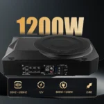 Hikity 800W 10" Ultra-Thin Subwoofer 12V Under-Seat Car Audio Active Subwoofer With Audio Cable Audio Processor Music Player - Image 4