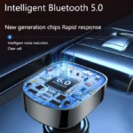 Car Mp3 Player Dual Usb Fast Charger Fm Bluetooth Receiver Bluetooth Compatible 5.0 Fm Transmitter Usb Flash Drive Plug Car Kit - Image 3