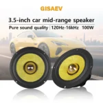 3.5 inches bullet guided mid-range speakers, car center speakers, luxury car two-way three-way 3-inch mid-range speakers
