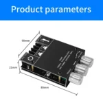 ZK-502MT Bluetooth 5.0 Subwoofer Amplifier Board 2.0 Channel High Power Audio Stereo Amplifier Board 2X50W Bass AMP - Image 3