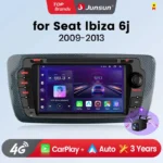 Junsun Wireless CarPlay for Apple Android Auto Car Radio for Seat Ibiza 6j 2009 2010 2011-2013 GPS Multimedia Stereo TouchScreen